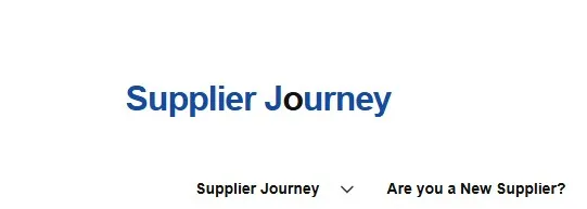 This image is a screen shot of the Supplier Journey logo. This logo is located at the top left hand corner of every Supplier Journey page.